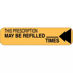 RX MAY BE REFILLED _____ TIMES