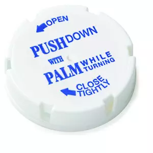 Friendly & Safe 13,16 Dram - White Child Resistant Cap