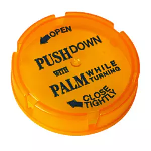 Friendly & Safe 13,16 Dram - Amber Child Resistant Cap
