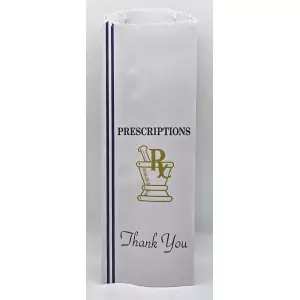 Stock Pharmacy Bag (#1) 3.5 X 1.5 X 10
