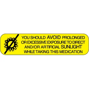 AVOID EXPOSURE TO SUNLIGHT
